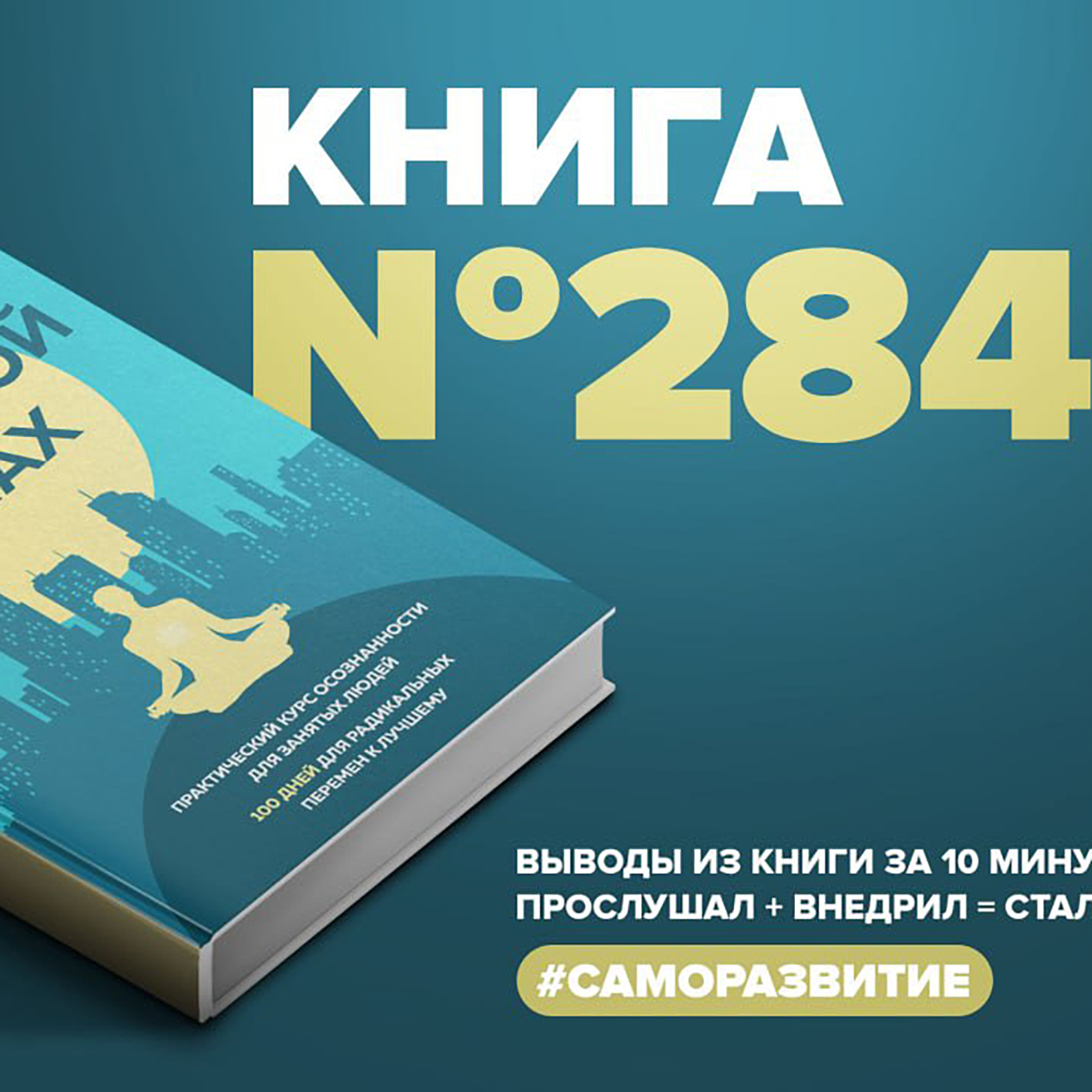 Книга #284  -  Городской монах. Практический курс осознанности для занятых людей. 100 дней для радикальных переме�